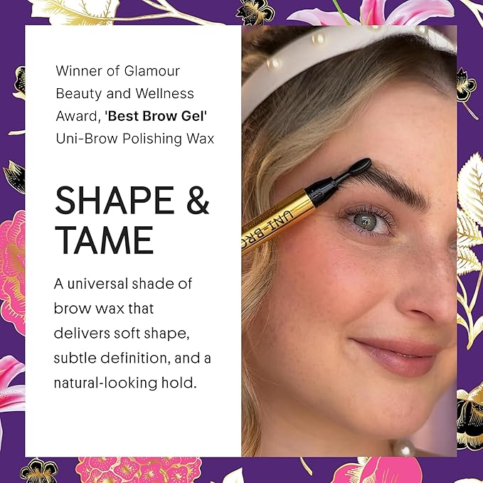 Winky Lux Uni Brow Polishing Wax – Nourishing Brow Wax with Sunflower Seed Oil, Vitamin E & Green Tea Extract for Healthy, Fuller, Tamed Eyebrows, Conditions & Sets Brows for a Polished, Natural Look