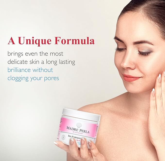 Madre Perla Skin Brightening Mask - Moisturizing Mask for Face and Skin - Allergy Tested and Non Irritating - 4 OZ (2 Jars)