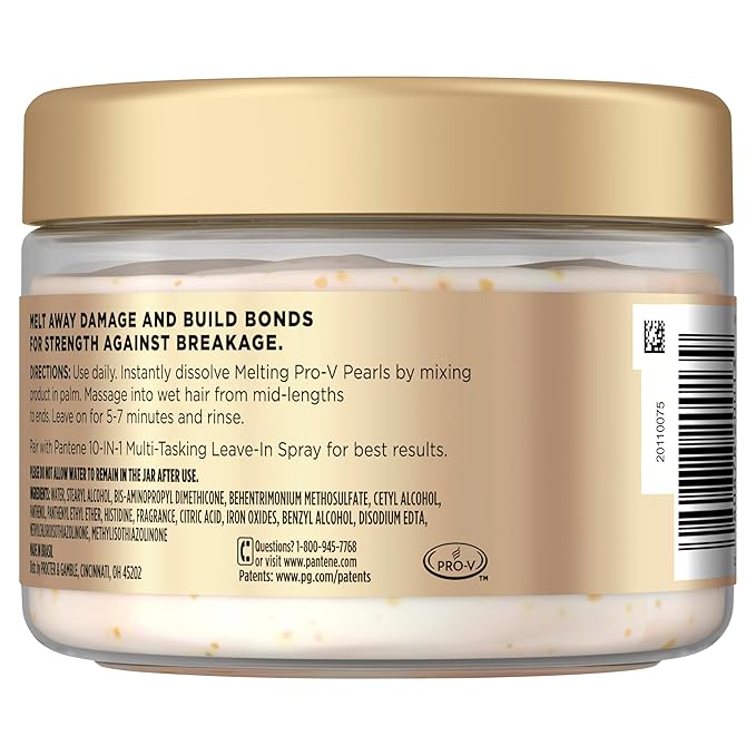 Pantene Miracle Rescue Hair Mask, Intensive Bond Repair with Melting Pro-V Pearls, Melts Away Damage, Builds Bonds, Strengthens Against Damage, Deep Conditioning for Dry Damaged Hair, 10.1 fl oz