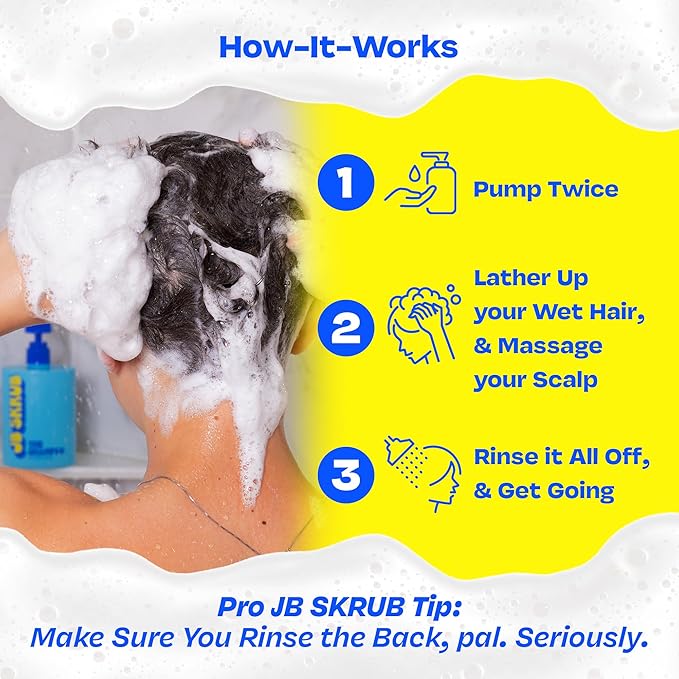 JB SKRUB Boys Shampoo for Kids, Tweens & Teens‚ Aloe Vera & Green Tea for Healthy Hair & Scalp‚ Sulfate-Free, Paraben-Free, Citrus Scent, 14 oz.