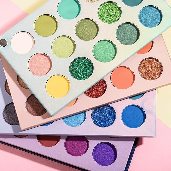 Color Board Eyeshadow Palette - Colorful Rainbow Bright Eyeshadow Palette, Natural Powder Eye Shadow Palette Makeup - Waterproof, Blendable, Long-Lasting - Cruelty-Free