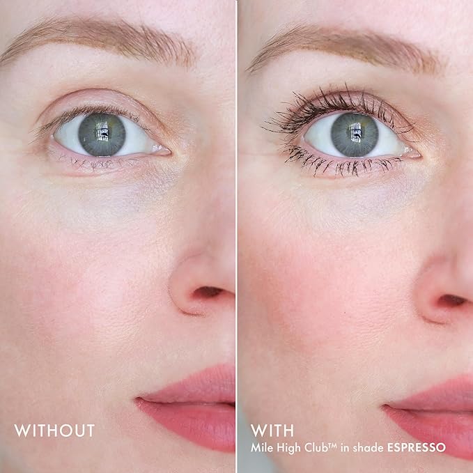 Wander Beauty Mile High Club Soft Brown Mascara - Defining, Lengthening, Water-Resistant - Cruelty Free - Smudge-proof, Flake-proof. Castor Oil and Peach Leaf Extract, 0.31oz