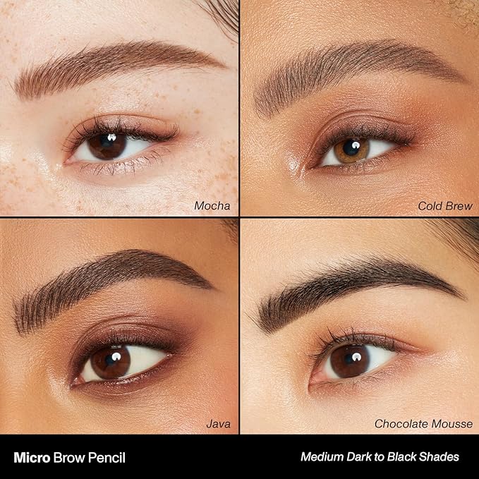 Morphe Micro Dual Eyebrow Pencil - Dual-Ended Brow Pencil Featuring a Retractable, Ultra-Precise, Pointed Tip - Richly Pigmented, Smooth-Gliding, Long-Lasting Wax Formula - Java (0.003 oz) (Pack of 2)
