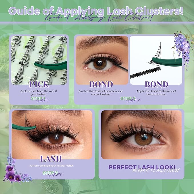 KEYYOU Customplay Lash Clusters Eyelash Extension C Curl 96Pcs Eyelash Extension Wispy Natural Invisible Band Lash with Waterproof DIY Lash Extension at Home(Customplay-C-10-18MIX)