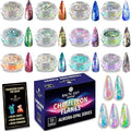 Chameleon Flakes - Chameleon Flakes for Resin - 12 Iridescent Flake - Intense Colorshift Mica Powder Pigment - Chrome Opal Pigments for Tumblers, Molds, Nail Art, Eyeshadow, Paints, Soap Making