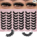 D Curl Lashes Mink Fluffy Faux Mink Eyelashes Long Dramatic Lashes Pack 18mm Volume Thick Big Fake Eyelashes Bulk