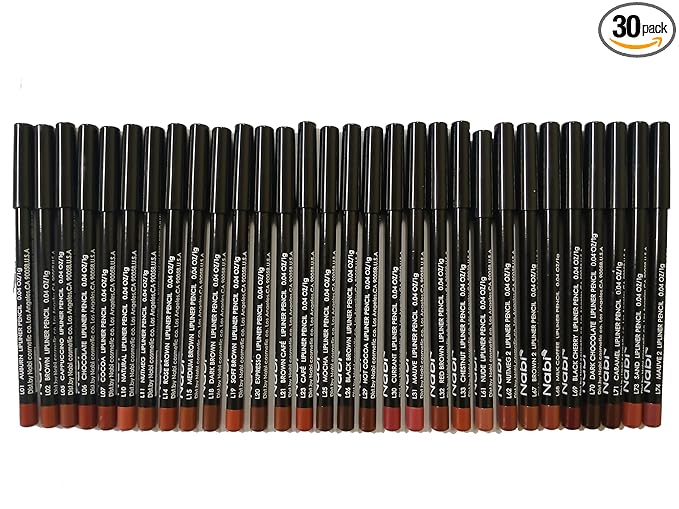 Nabi 30 Pieces, 30 Colors Lip Liner Pencil (Brown Tone, 5.5)