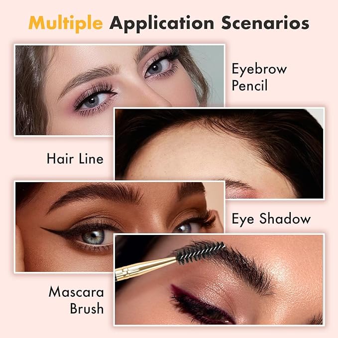 3 IN 1 Eyebrow Gel Kit With 2 Eyebrow Brushs,【High Pigment】,【Waterproof】,【Long Wearing】, Eyebrow Pomade For All Skin Tones, #09 caramel
