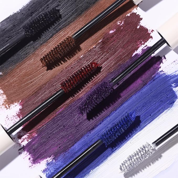 UCANBE Burgundy Mascara and Liquid Eyeliner Set, Waterproof Berry Red Colored Eye Makeup Duo - Enhance Your Gaze with Natural Lasting Lift & Curl for Lashes and Pigmented Smudge-Proof Eye Liner