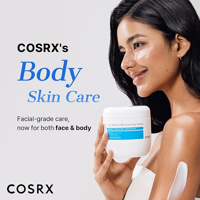 COSRX Skin Barrier Moisturizing Body Cream | 100-Hour Hydration For Dry to Extremely Dry Skin, with Ceramide & Hyaluronic Acid | Unscented, Non-Greasy | Mothers day gift, 15.2 fl oz, Korean Skin Care