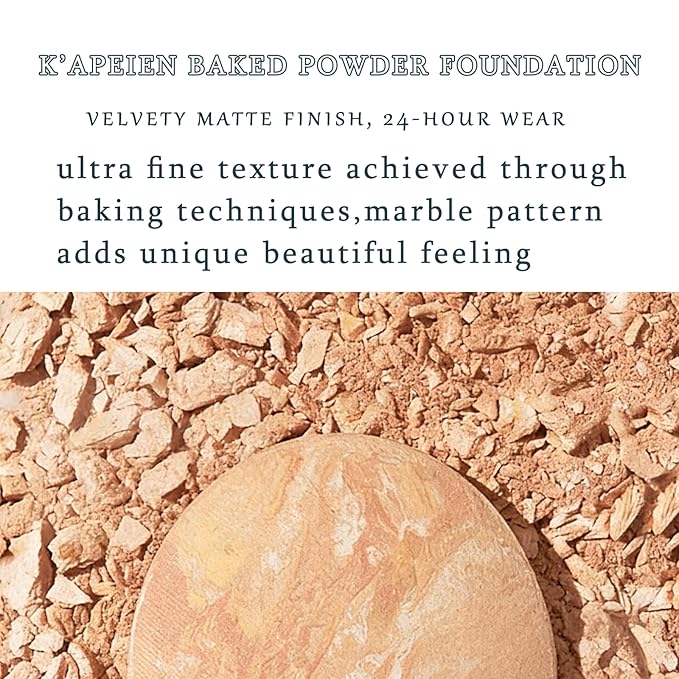 K'APEINE Baked Powder Foundation, Oil Control Correcting Foundation Matte Natural Finish Smooth Lightweight Setting Powder Palette Brighten Color Correcting Powder Foundation for Women-02#