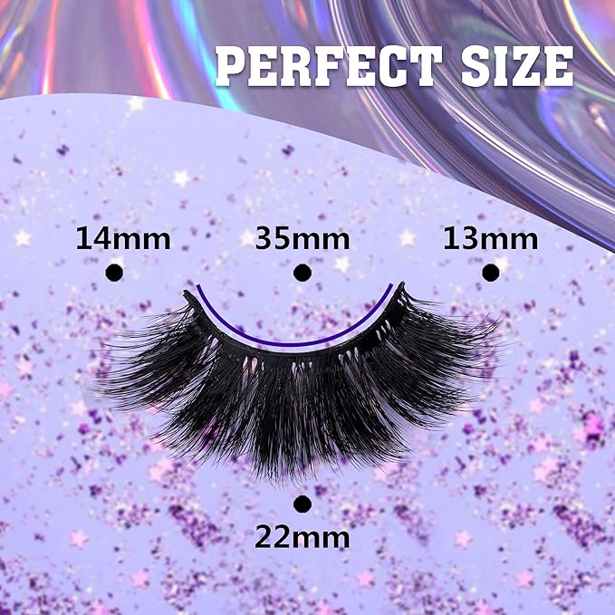 Faux Mink Eyelashes Thick Lashes Volume Dramatic False Eyelashes Luxury Volume Soft Handmade Reusable Lashes Pack