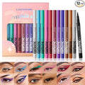 LANGMANNI 12 Colors Matte Liquid Eyeliner Set, Neon Colorful Pigmented With Long-lasting, Smudgeproof & Waterproof Eye Liner Makeup for Bold & Stunning Looks - Gift for Girls