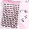 Natural Lash Clusters 10-18mm Mix D Curl DIY Extension Eye Natural Lashes False Wispy EyeLash Cluster (U26 Lashes Only)