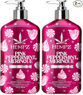 Hempz NEW Pink Peppermint Meringue Body Moisturizer, Body Lotion, Fall and Winter Skin Care for Men & Women, Limited Edition, 17 fl.oz. (Pack of 2)