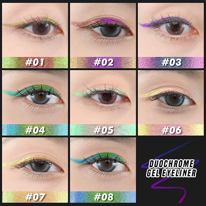 Multichrome Eyeliner Gel Pencil,Waterproof Long-Lasting Vegan Cruelty Free Eye Liner,Shifting Colors Eyeliner Pen (#305, 0.01 Ounce)