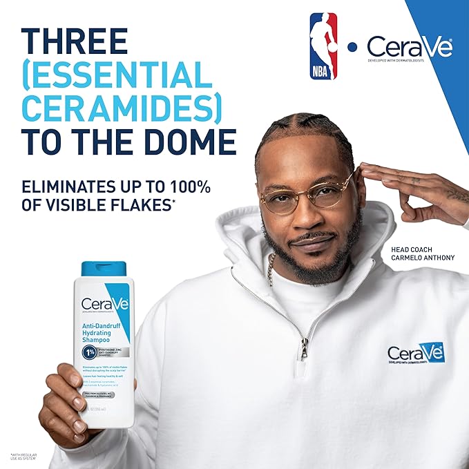 CeraVe 2 In 1 Hydrating Anti Dandruff Shampoo And Conditioner, 1% Pyrithione Zinc Dandruff Treatment, Color Safe & Sulfate Free Shampoo And Conditioner, Helps Eliminate Dandruff & Relieve Itchy Scalp
