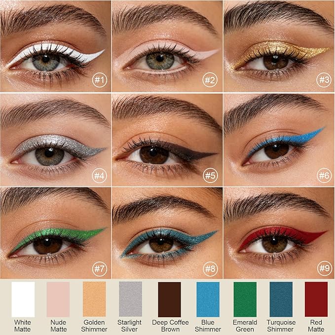 Deep Brown Coffee Eyeliner Pencil,Smudge-proof Waterproof Long Lasting Eye Liner, High-Pigmented Smooth Creamy Formula for Mature Women, Eyes Makeup Pen Includes Sharpener-#6Deep Brown Coffee