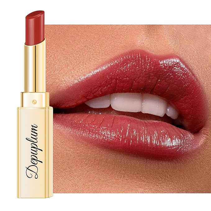Depuplum Berry Red Lipstick for Women Moisture Lip Gloss Tinted Lip Balm Sheer Lipsticks for Mother's Day Nourishing Hydrate Glossy Lipstick for Dry Lips, DM101 Cranberry