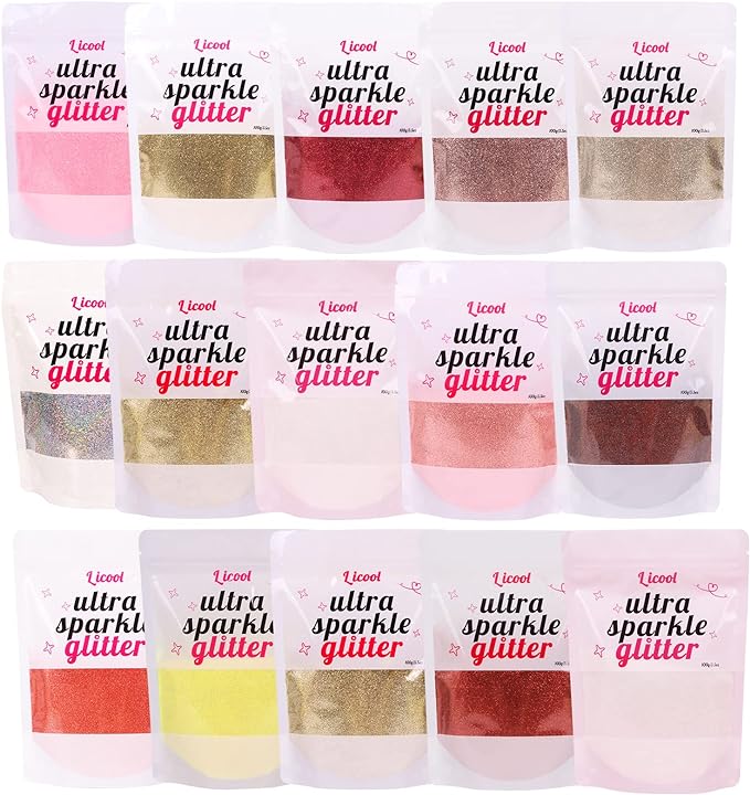 Holographic Fine Glitter, 100g/3.5oz Extra Fine Glitters Powder Packs for Resin, Craft Glitter for Tumblers Candle Slime Making, Festival Body Face Eyeshadow Nail Glitter (Mix White)