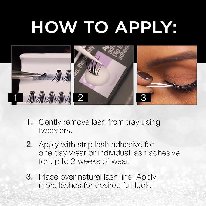 Ardell Faux Mink DIY Lash Clusters - Cluster Eyelash Extensions, Individual Lashes, Lash Extension Short, Medium & Long Combo, 4 Pack