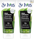 St. Ives Blackhead Clearing Face Scrub, Clears Blackheads & Unclogs Pores, Green Tea & Bamboo with Salicylic Acid, Moderate Exfoliating Facial Scrub with Natural Exfoliants, 6 oz (Pack of 2)