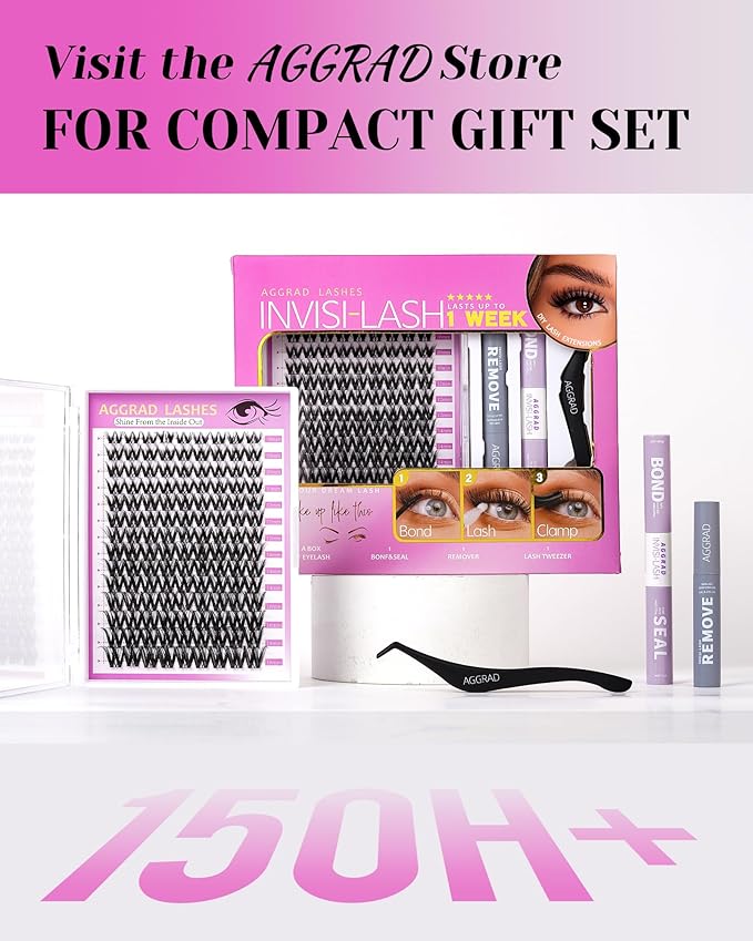 Flora Lash Clusters 8-18mm Light-Volume Wispy Eyelash Clusters - WideSpan DIY Eyelash Extension Spiky Cat Eye Lashes Individual Fake Eyelashes Clusters with 0.03mm Ultra-Thin Black Band