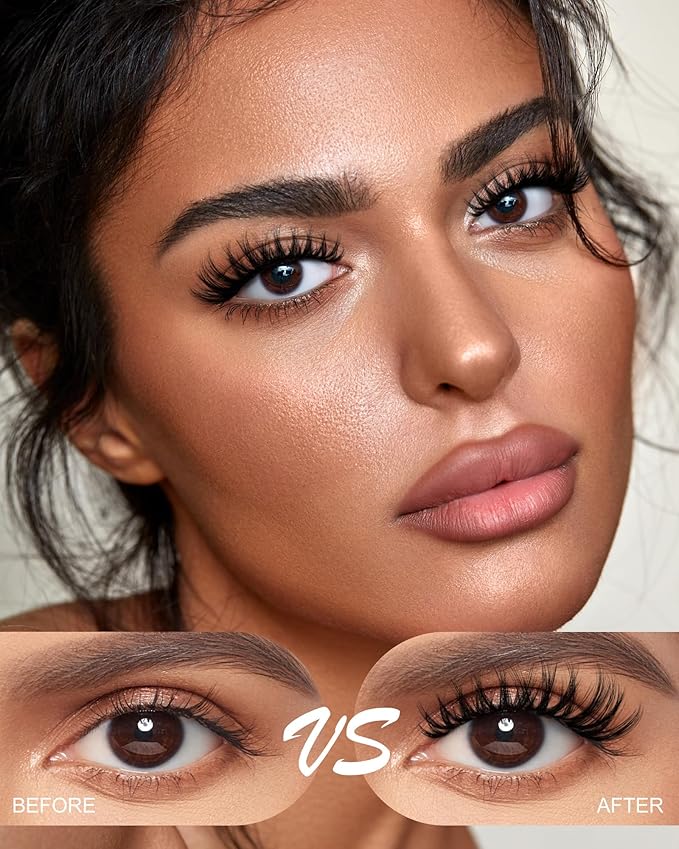 Flora Lash Clusters Kit Short 8-14mm Wispy Eyelashes Cluster Extension Kit Individual DIY False Lash Extension Spiky Cat Eye Lashes Fake Eyelashes Clusters with 0.03mm Ultra-Thin Wide Band