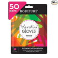 Bodipure Premium Hand Mask Keratin Gloves | Moisturizing Gloves for Dry Hands & Nail-Strengthening & Cuticle Softening | Spa Experience at Home | Chemical Free & For All Skin Types | 50 Pairs