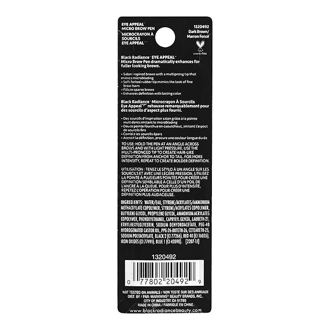 Black Radiance Eye Appeal™ Micro Brow Pen Dark Brown (Pack of 2)
