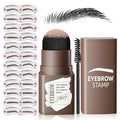 Eyebrow Stamp Stencil Kit - Eyebrow Powder with Brush Long-Lasting & Waterproof Brow Shaping Kit with 24 Reusable Thin & Thick Eyebrow Stencils for Natural Eyebrow Color, Gifts for Mom (Black)