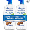 Head & Shoulders Anti-Dandruff Shampoo with 1% Pyrithione Zinc, Dry Scalp Care Shampoo Twin Pack, and Almond Oil for Itch and Dryness Relief, 32.1 fl oz Each
