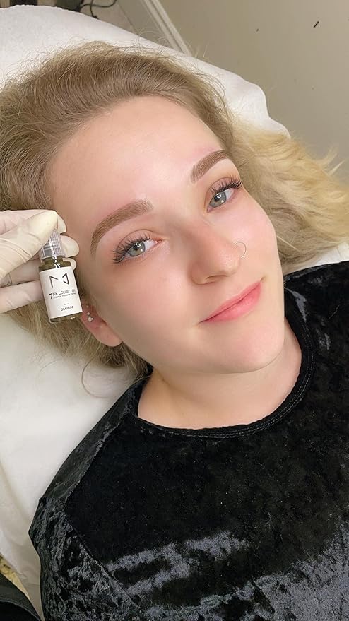 M - 7Ink Seven Colors Liquid Pigment Ink for Eyebrow Tattoo - Permanent Makeup Microblading Supplies Kit - Machine Use - Microshading - No Mixing Professionals Only -10ml (Single, Blonde)