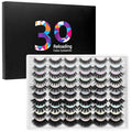 DYSILK Mink Lashes False Eyelashes - 30 Pairs 10 Styles Mixed Lashes Pack False Mink Eyelashes Wispy Fluffy Natural Look Eyelashes Long Lashes Soft Reusable