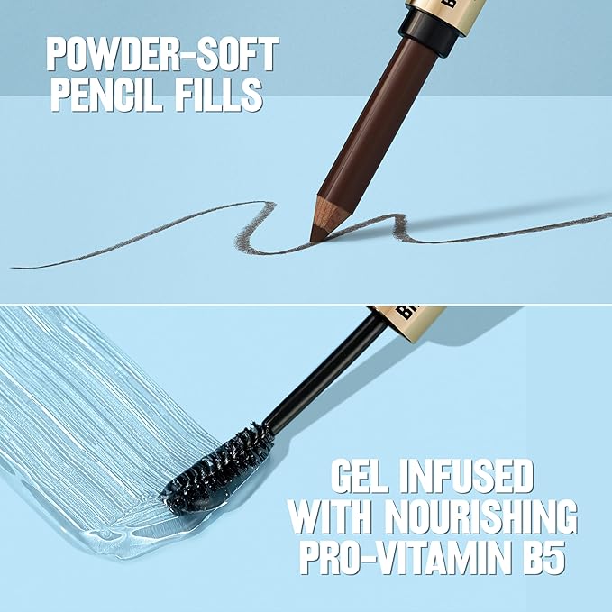 Revlon ColorStay Brow Fantasy, All In One Eyebrow Powder Pencil with Shaping Clear Gel, Gel Infused with Panthenol, Smudge-proof, 16HR Visibly Full Brows, 003 Medium Brown