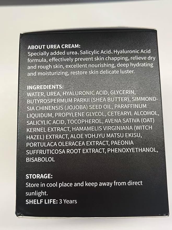 Urea Cream 40% Plus Salicylic Acid 2%, Foot Cream for Dry, Cracked Heels, Calluses Professional Feet Maximum Strength Moisturizing Cream, 155g