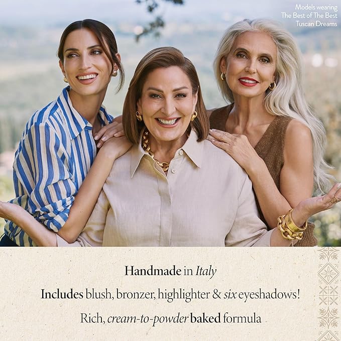 LAURA GELLER NEW YORK The Best of the Best Baked Palette - Tuscan Dreams - Full Size - Includes Bronzer, Blush, Highlighter and 6 Eyeshadows - Travel-Friendly (Best of the Best Tuscan Dreams)