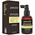 PURA D'OR Advanced Hair & Scalp Serum 3.38 oz – For Hair Thinning with Copper Tri-Peptide, Caffeine, Botanical Extract Blend, Fuller Appearance Strands – Vegan, Cruelty-Free Formula for Men & Women