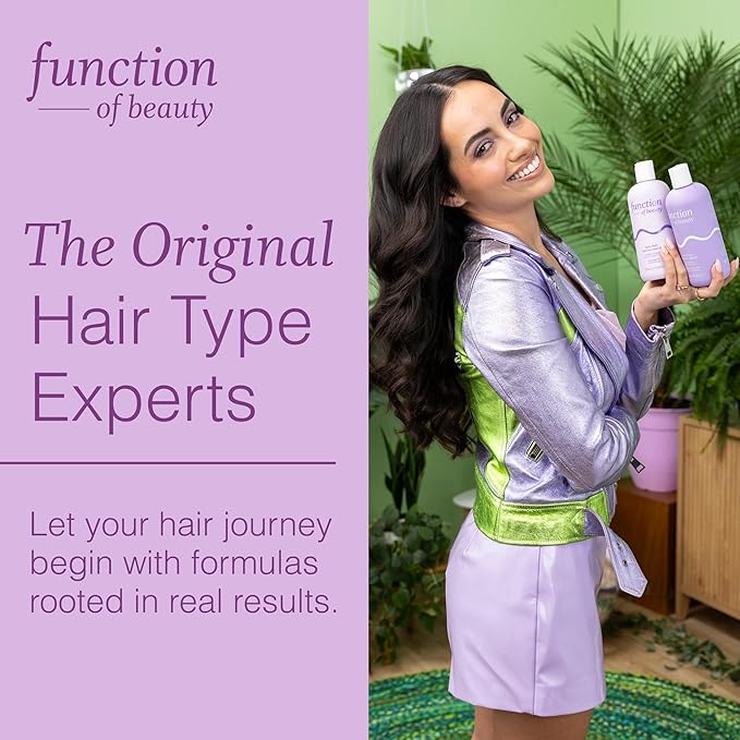 Function of Beauty Wavy Hair Conditioner, XL - Sulfate-Free Conditioner for Natural Wavy Texture - Lightweight, Anti-Frizz, Strengthening & Hydrating with Argan Oil - Hair Care Products