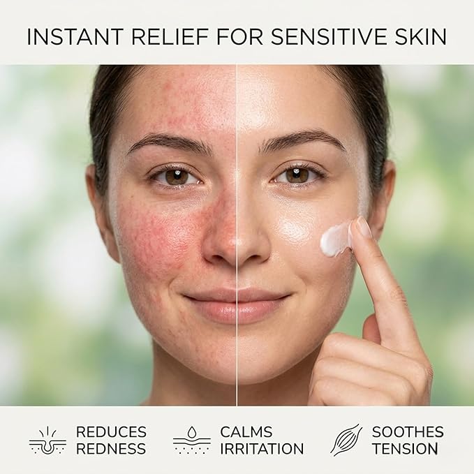 Heartleaf Calming & Moisturizing Face Cream - 3,000,000ppb Heartleaf Extract for Sensitive Skin - Korean Moisturizer with Collagen, Hyaluronic Acid & Aloe - Skin-Friendly pH 6.0-1.69 fl.oz