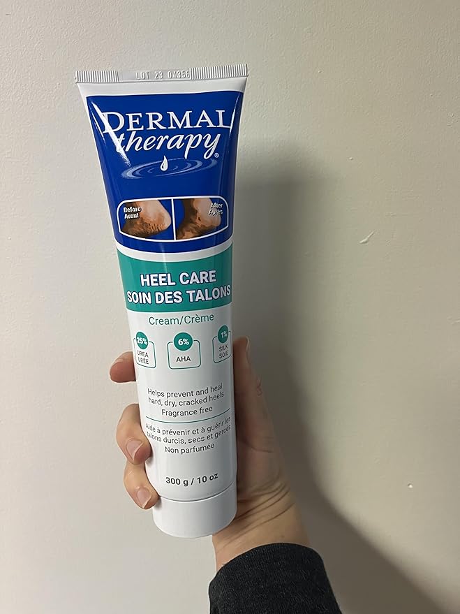 Dermal Therapy - Heel Care Cream, Foot Cream for Dry Cracked Heels, Intense Foot Moisturizer with Urea and AHA, Foot Lotion with Non-Greasy Formula, 300g