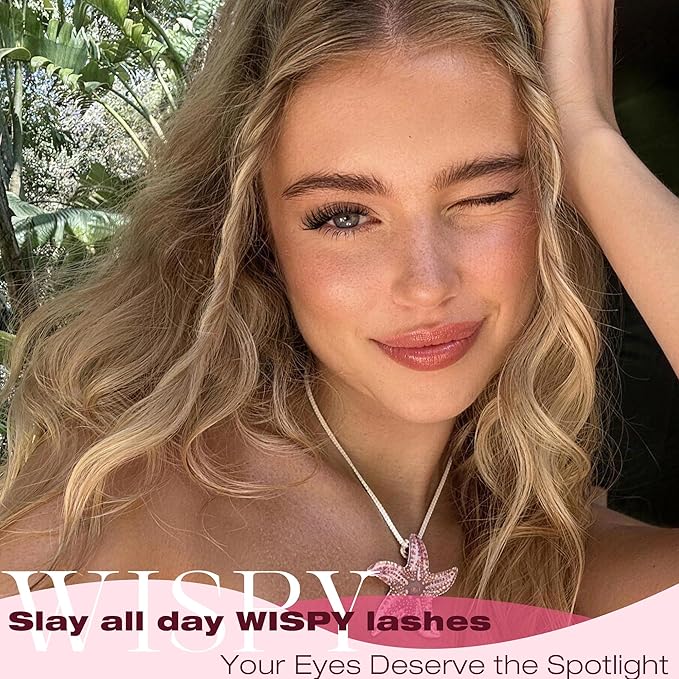 Wispy Lash Clusters Fluffy Eyelash Clusters 10-12-14mm Natural Cluster Eyelash Extensions Wide Band Lashes Clusters C Curl Individual Lashes DIY Lash Extension for Daily Clean Makeup by TNFVLONEINS