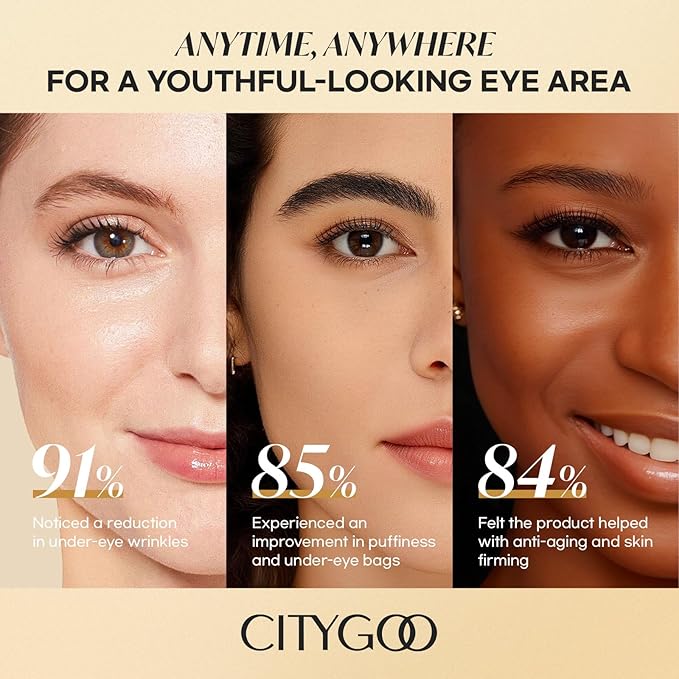 CITYGOO Retinol Eye Stick With Collagen, Hyaluronic Acid For Dark Circle, Under Eye Cream Anti Aging, For Puffiness and Bags Reduces Fine Lines (Retinol Premium Gold Edition 3g) (Matte Gold)