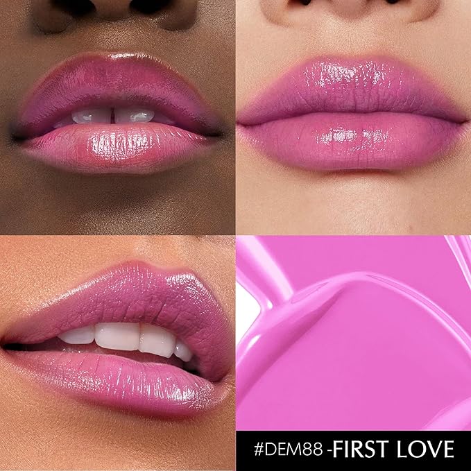 Depuplum Pink Lipstick for Women Moisture Lip Gloss Tinted Lip Balm Sheer Lipsticks for Mother's Day Nourishing Hydrate Glossy Lipstick for Dry Lips,DEM88 First love