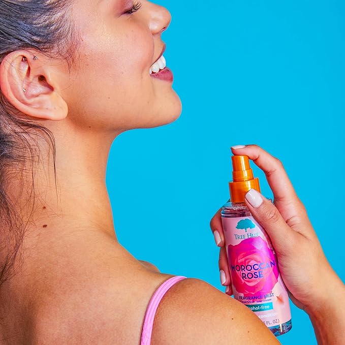 Tree Hut Moroccan Rose Fragrance Mist, Refreshing Body Spray & Body Mist with Essential Oils, Light Sheer Floral Scent for Women, Perfect for Everyday Wear & Scent Layering, 6 fl oz (Pack of 2)
