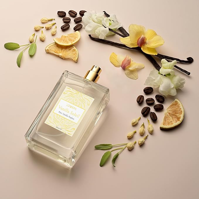 Pure Vanilla Perfume for Women, 100ml Vanilla Soleil Fragrance, Creamy Tonka Bean with Vanilla Womens Perfumes, Long Lasting, Vegan Clean & Natural Ingredients, Birthday Gifts for Mom, Made in France