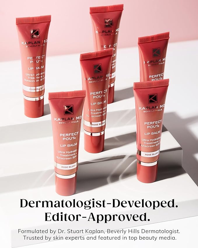 KAPLAN MD Perfect Pout Lip Balm, Ultra Hydrating Treatment + SPF 30 Sunscreen, 0.35 oz
