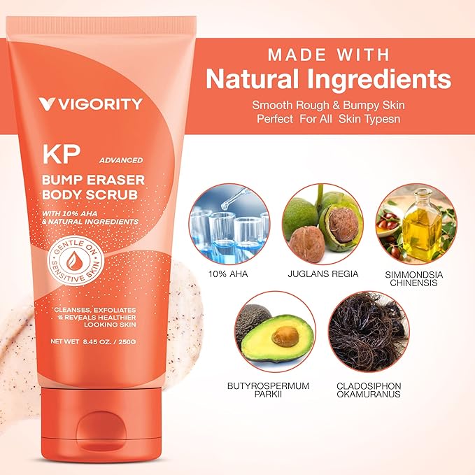 Skin Care Set- KP Bump Eraser Body Scrub and the Stretch Mark Prevention Cream