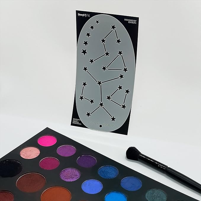 Stencil1FX - Constellations Stars Eye Makeup Stencil for Costumes, Dress Up, Halloween, Cosplay, Face Painting, Raves, Festivals, Parades, Parties