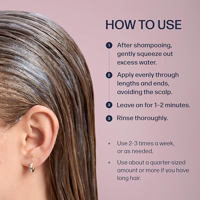 UNOVE Deep Damage Repair Hair Mask - Protein Hair Treatment & Hair Mask for Damaged Hair | Deep Conditioning & Keratin Hair Mask for Dry, Frizzy Hair | Korean Hair Care | Tender Bloom, 7 fl oz